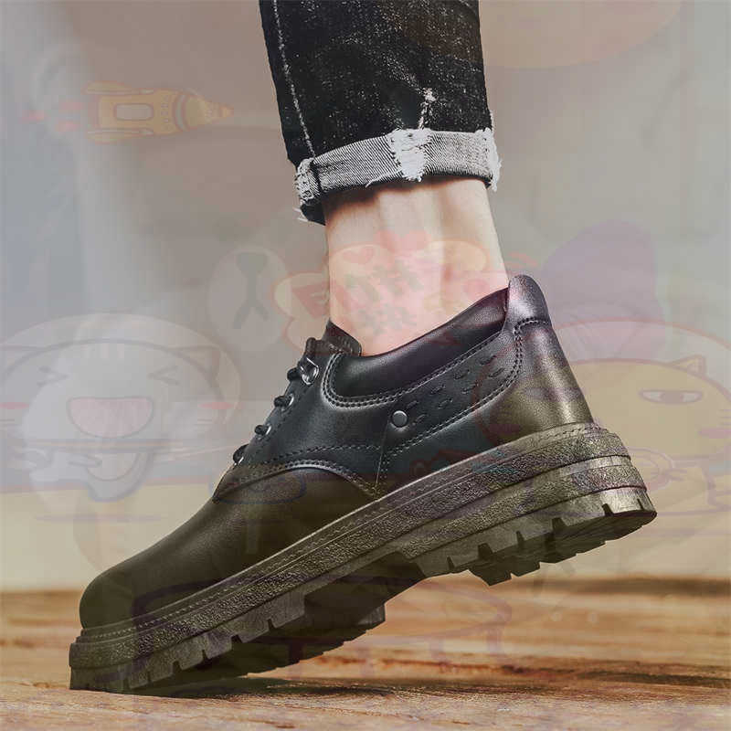 Streetwear Brand Global - Dark Natural Leather Fashion Trainers Tennis