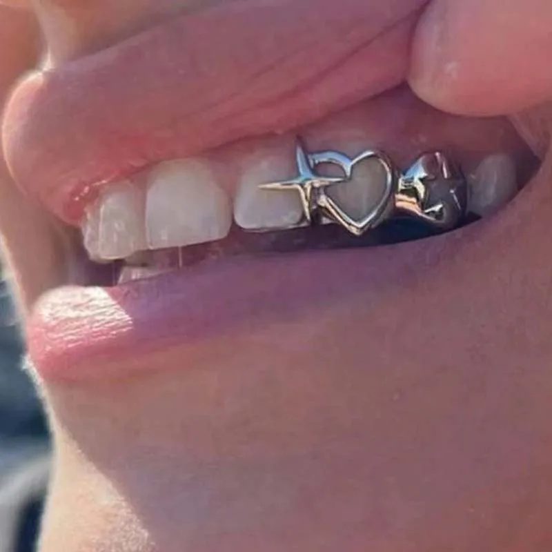 Streetwear Brand Hats - Punk Hip Hop Hollow Heart Teeth