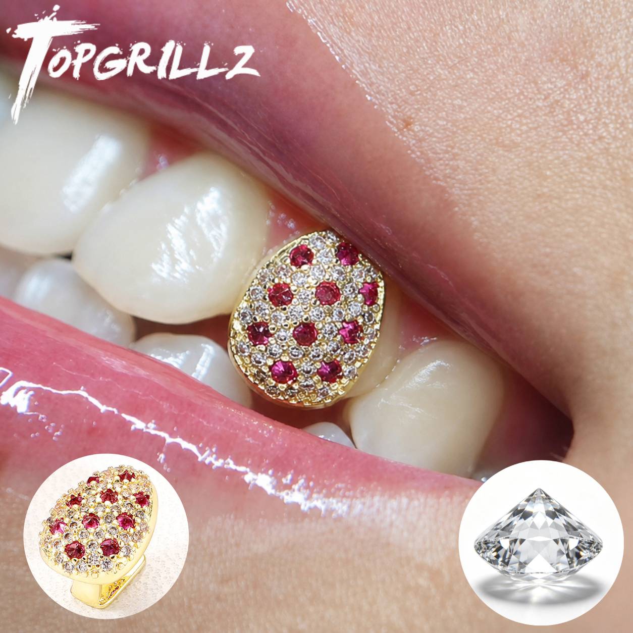 Streetwear Brand Hats - TOPGRILLZ Mixed Pink & Clear CZ