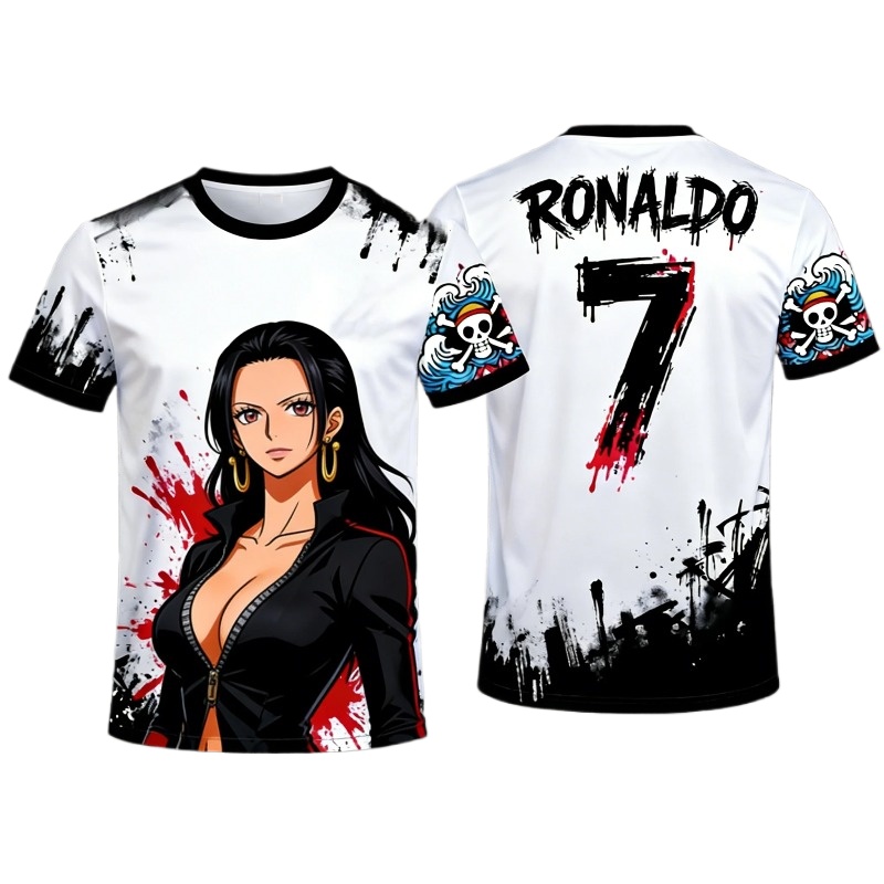 One Piece Luffy No.7 Co-brande - Streetwear Brand Jersey ulasan dan harga