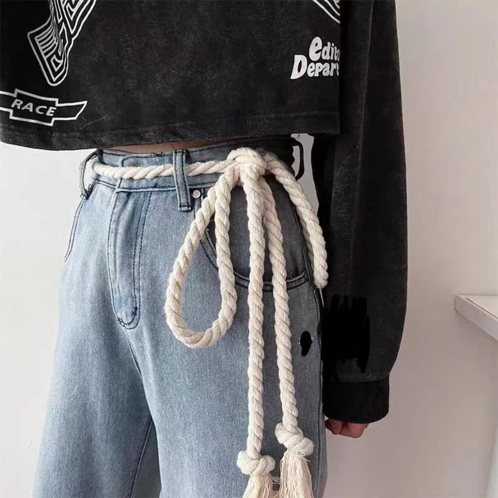 Women Man Luxury Design Thick  - Off White Belt ulasan dan harga