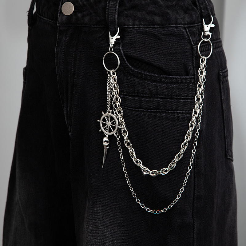 1Pc punk style halloween goth  - Off White Belt ulasan dan harga