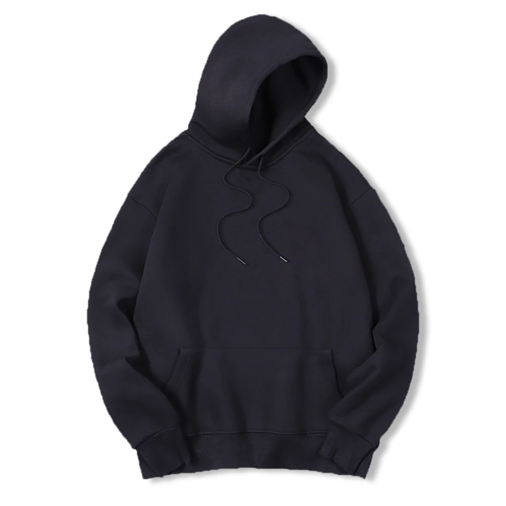 Men's Solid Color Hooded Sweat - Streetwear Brand Jersey ulasan dan harga