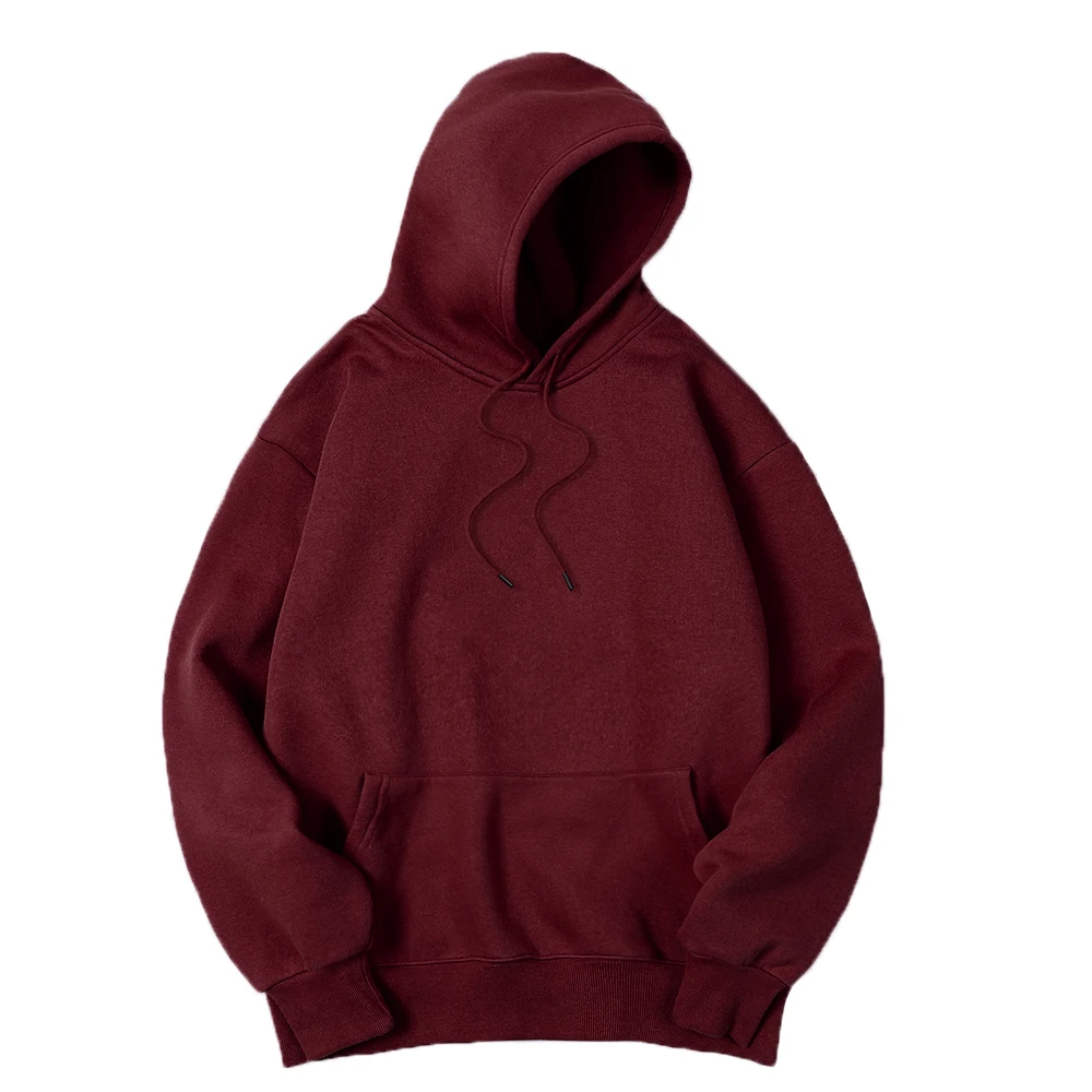 Men's Solid Color Hooded Sweat - Streetwear Brand Jersey ulasan dan harga