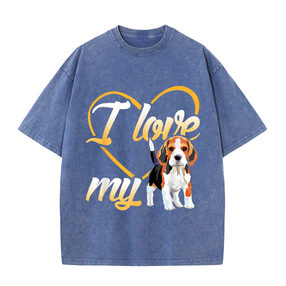 I Love My Beagle Dog T-Shirt T - Streetwear Brand Jersey ulasan dan harga