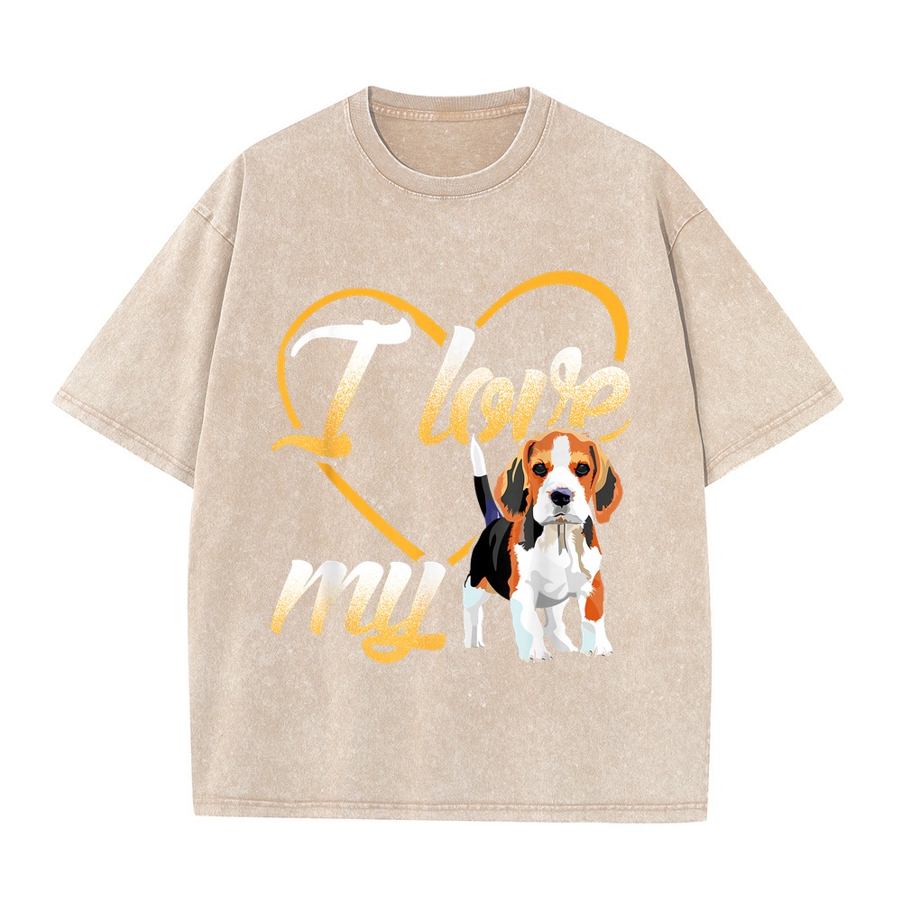 I Love My Beagle Dog T-Shirt T - Streetwear Brand Jersey ulasan dan harga