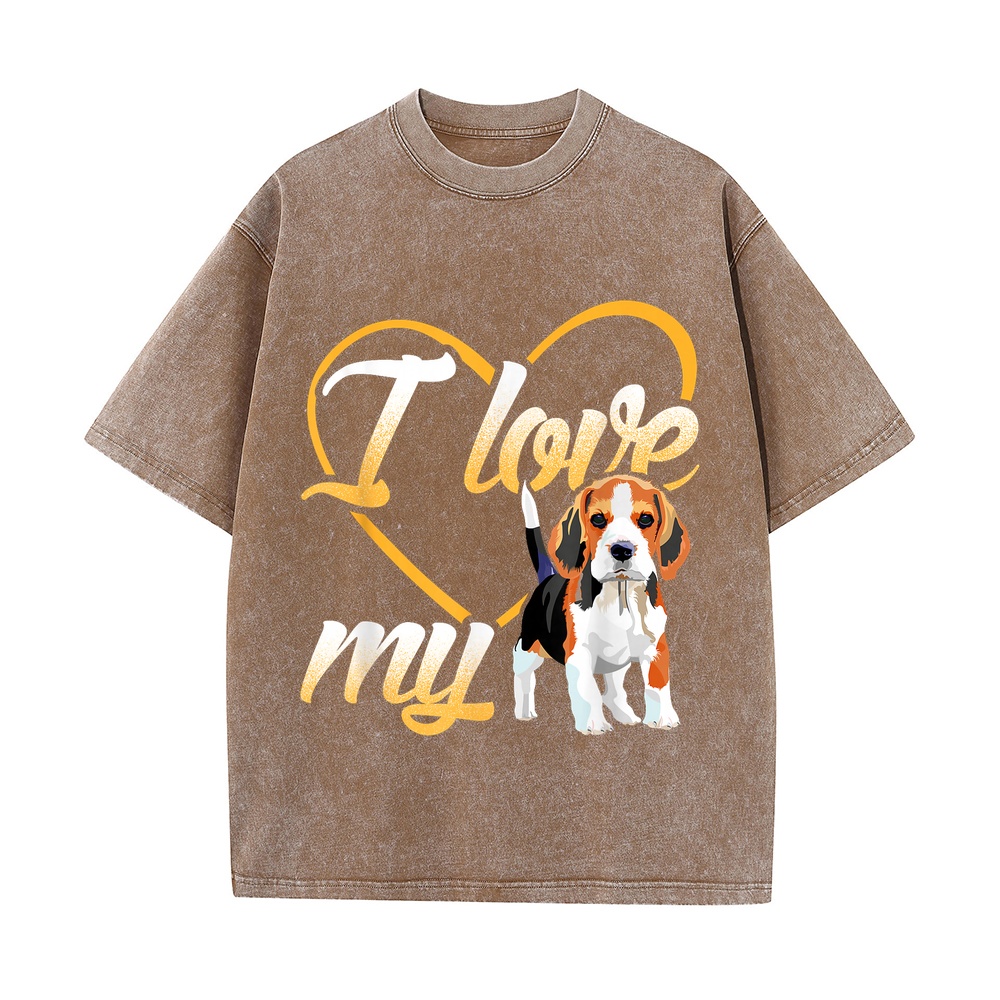 I Love My Beagle Dog T-Shirt T - Streetwear Brand Jersey ulasan dan harga