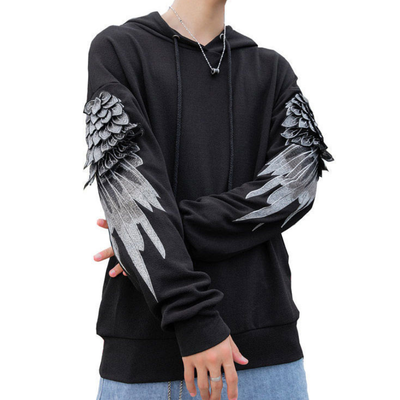 Sweatshirt for Men Hooded Embr - Streetwear Brand Cheap ulasan dan harga
